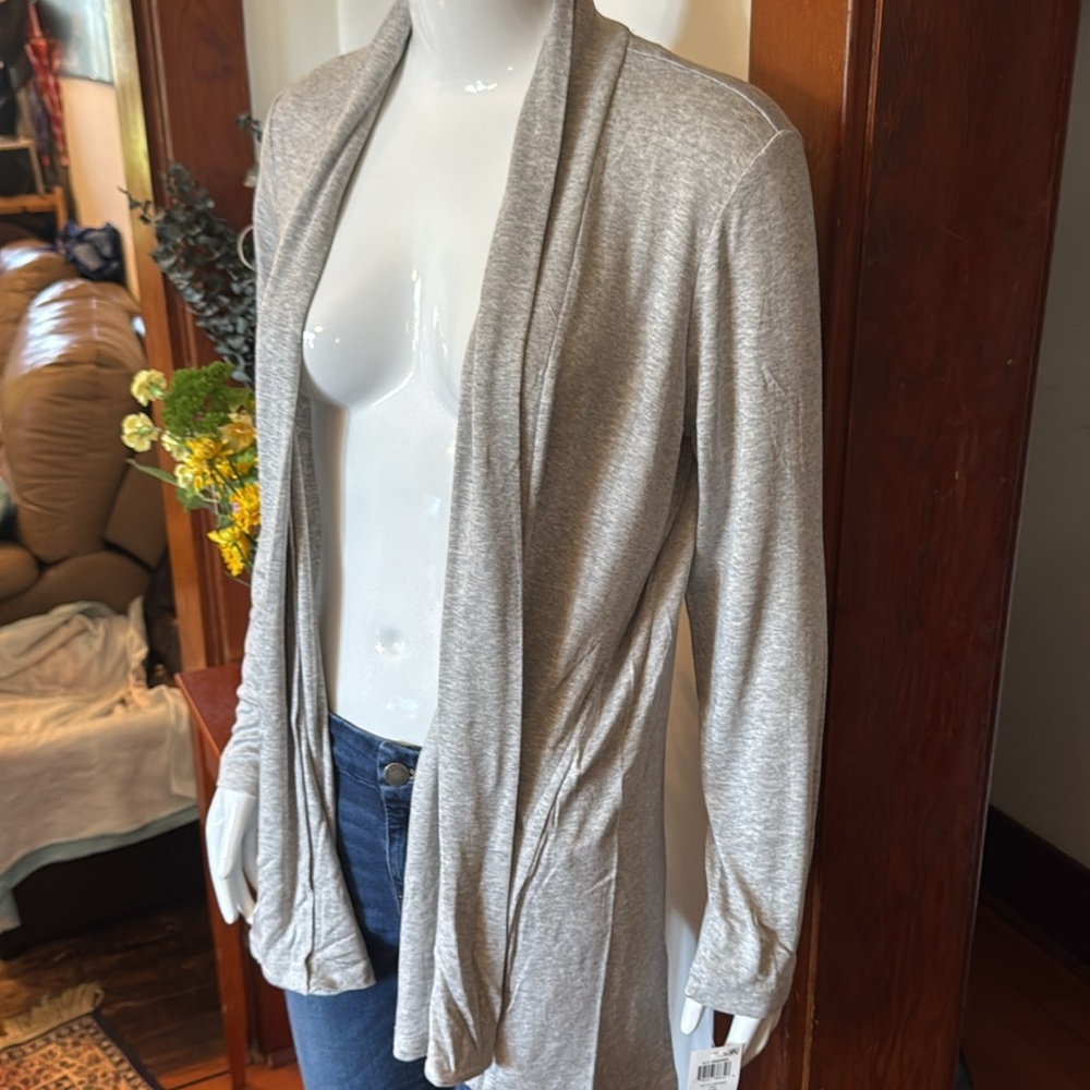 NWT Style&Co size small Women's Open Front Cardigan Sweater gray